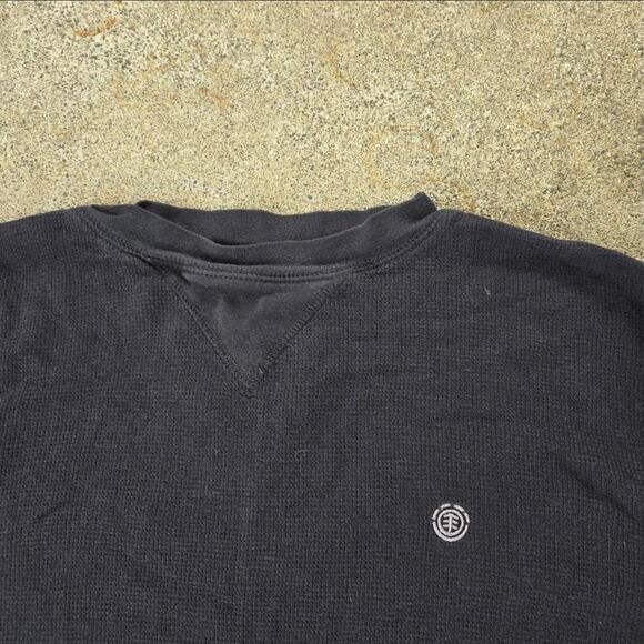 Vtg Y2k ELEMENT SKATEBOARDS Small Embroidered Logo Longsleeve Thermal Shirt L - Picture 2 of 5